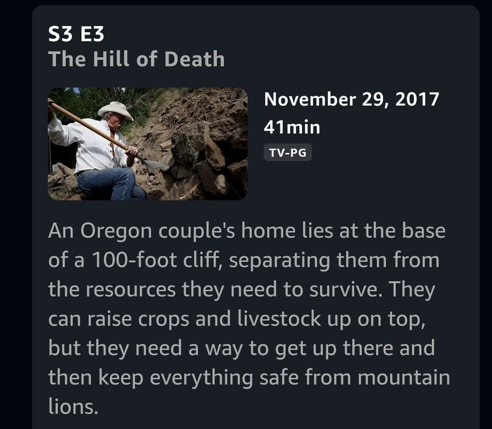 Screenshot of s3e3 Hill of Death
