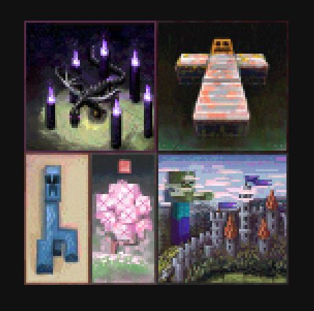 "Journey's End" "Justice" "Caricature" "Cherry Moon" "Giant"