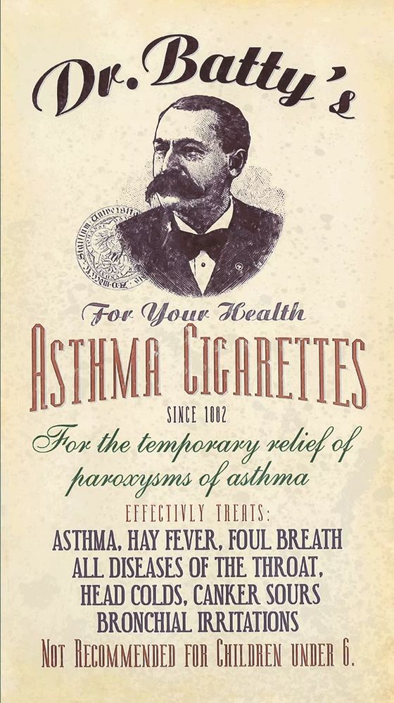 Vintage ad for Asthma Cigarettes