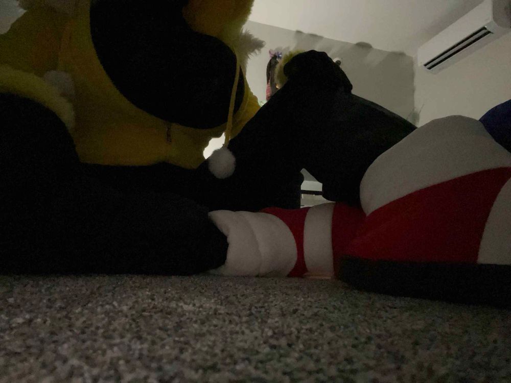 Ignore my fuckin huge chest in this picture and look at my sonic forces preorder Sonic shoe slippers
