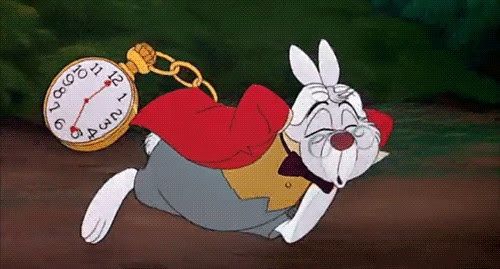 Lapin blanc courant d'Alice au Pays des Merveilles 