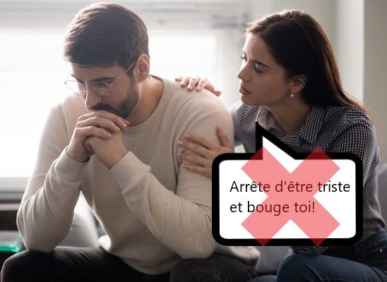 Arrête de te morfondre et fais un effort!