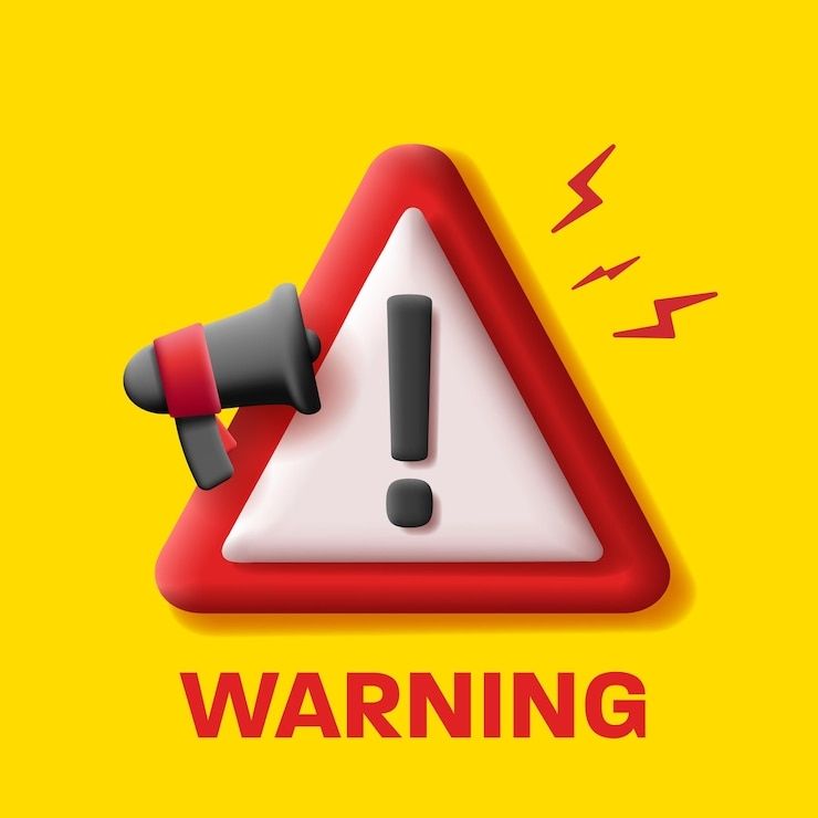 Panneau d'alerte avec un mégaphone 