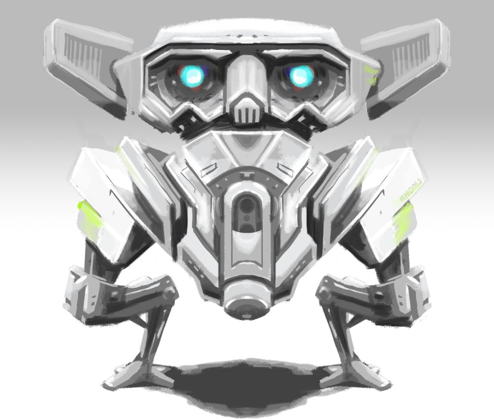 small robot drawing