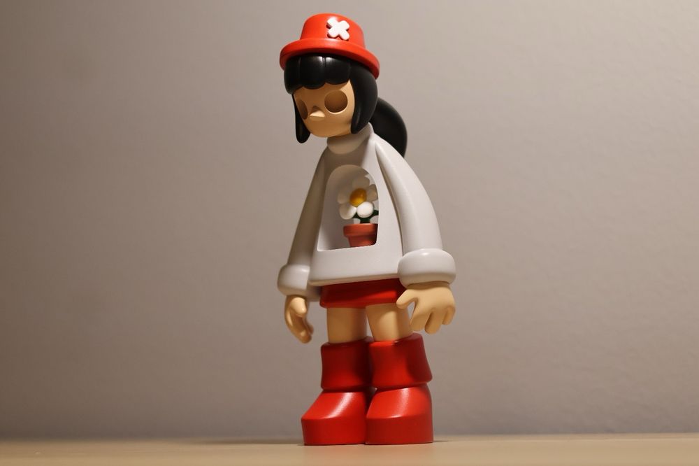 Miss bliss art toy red designer toy