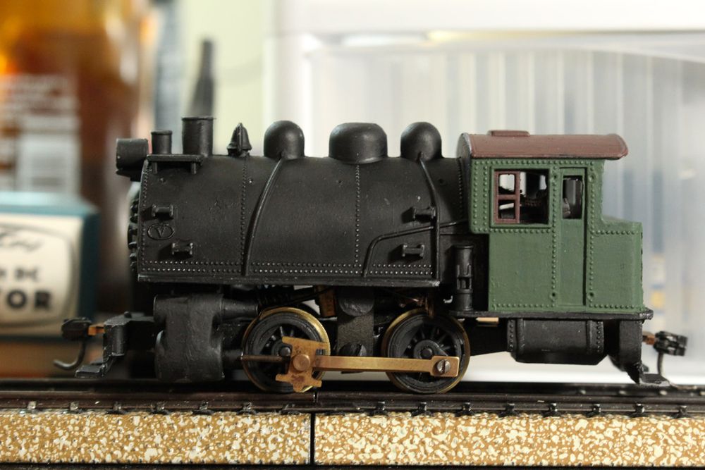 After painting. The original paint was saived, chipped areas were carefully touched up, and the cab got painted green for a little color.