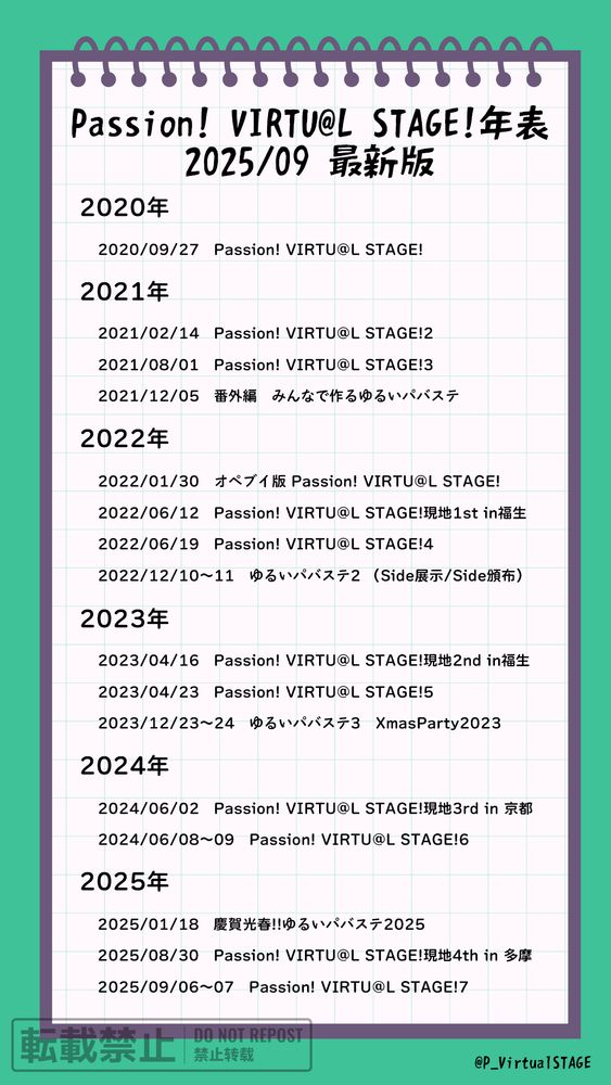 Passion! VIRTU@L STAGE!年表