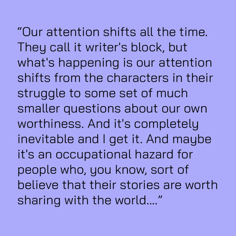 A quote from Steve Almond, one of the instructors in 'How to Write a Novel,' the debut long-form audio course from DeepDive, a company that specializes in the creation of long-form audio education.