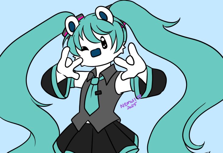 minecraft youtuber Knarfy dressed as hatsune miku