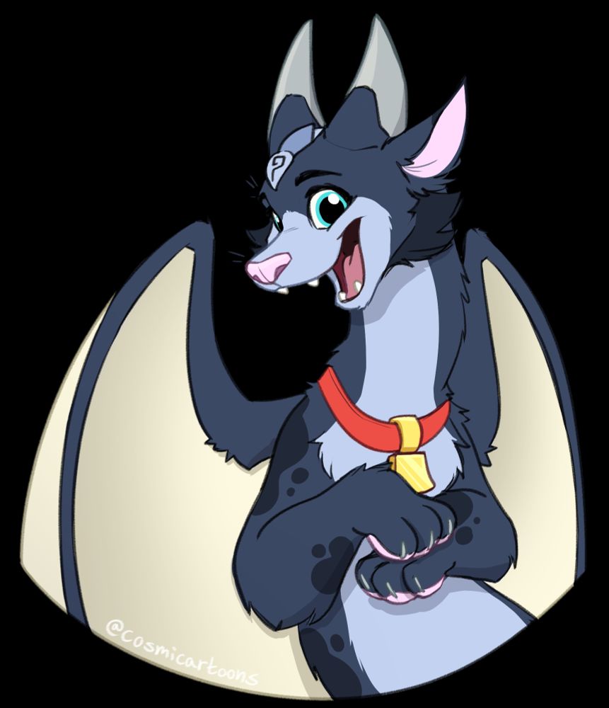 Drawing of a cute and unique looking dragon!!