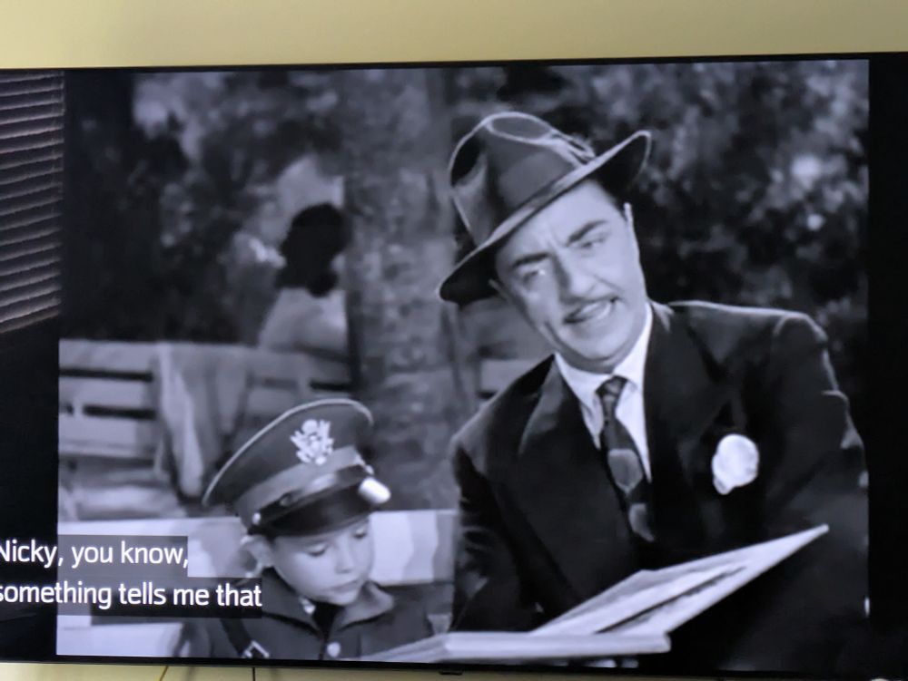 Shadow of the Thin Man: Nick Charles says to his son "Nicky, you know something tells me that..."