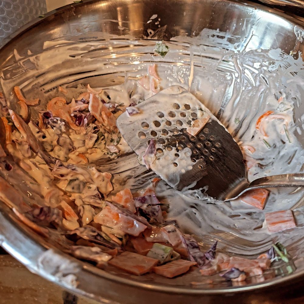 Bowl of the slaw. 
