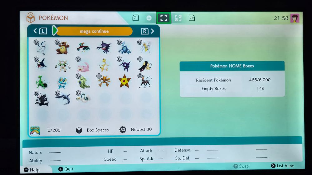 pokemon home box. 48 of 76(?) megas