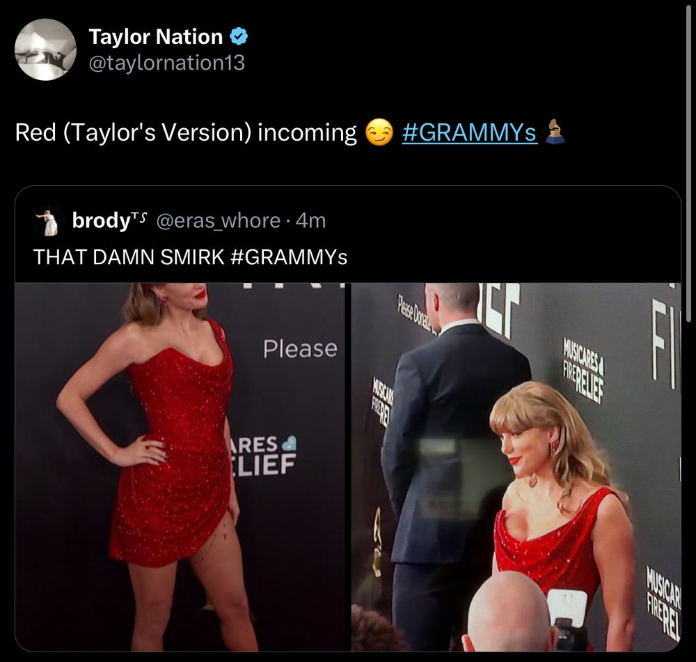 screen shot of taylor nation tweet from twitter 