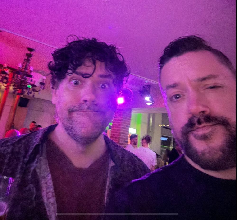 Me (right) and my twin brother (left) in a bar.