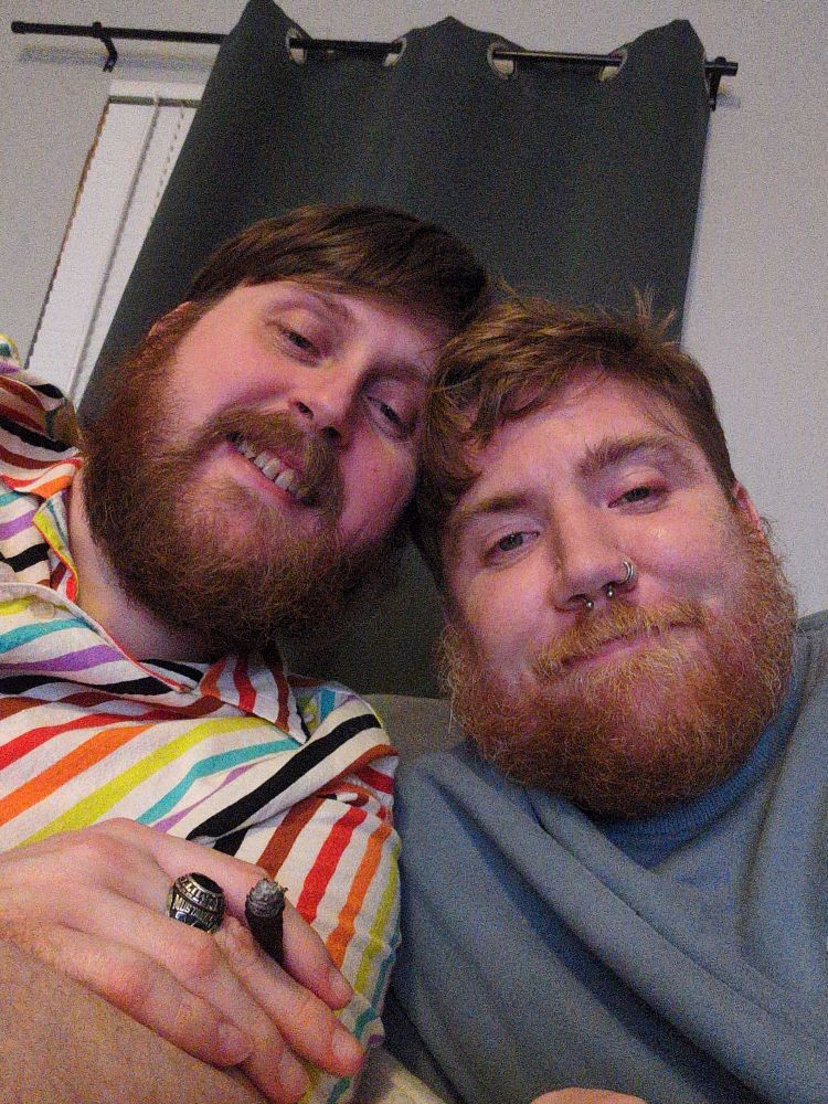 Me and my husband are enjoying a smoke before bed.