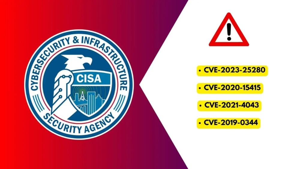 CISA Warns of Four Vulnerabilities that Exploited Actively in the Wild