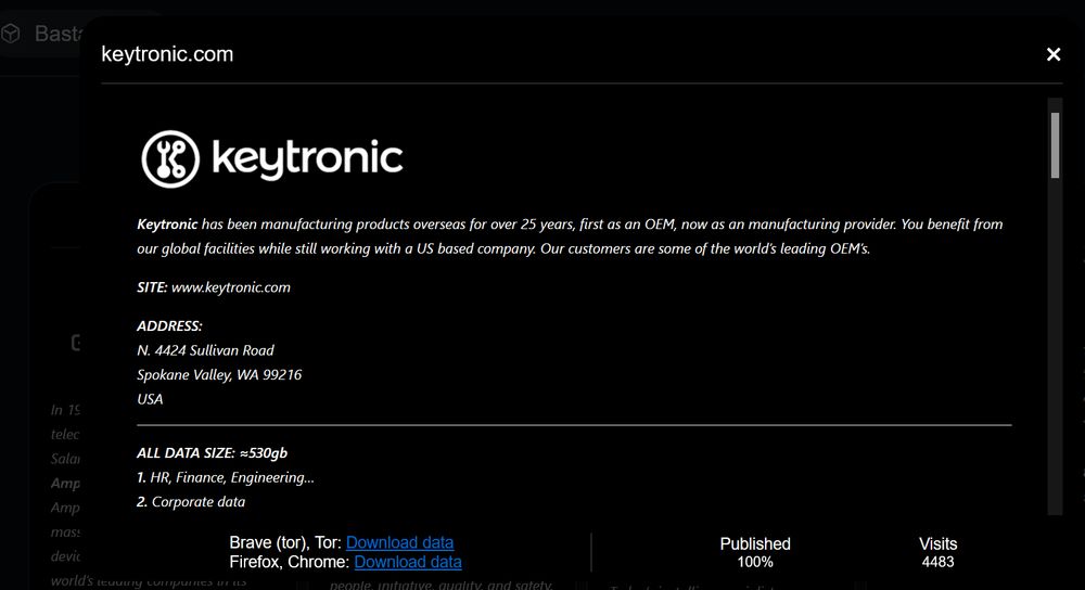 Keytronic confirms data breach after ransomware attack