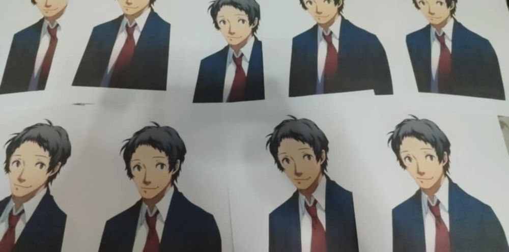 a picture of 9 printed copies of tohru adachi's default sprite