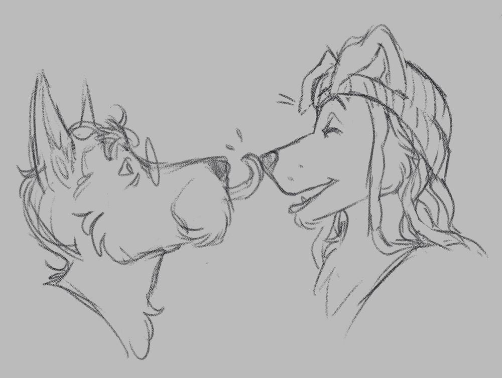 Moonshine giving Tone nose kisses.