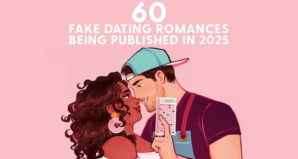 An illustrated image of a white man with a backwards baseball hat, wearing an apron and holding a lottery ticket up in one hand. He stares deeply into the eyes of the Black woman in his arms, who has shiny dark brown curls and large pink hoop earrings. 