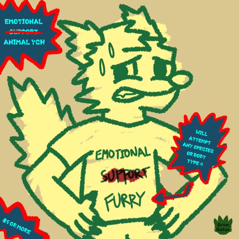 -Emotional Animal YCH
-Will Attempt to draw any species or body type :)
-$5 or more