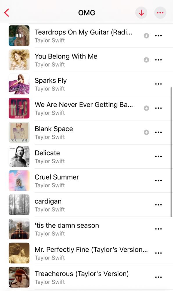 List of Taylor swifts music, one song per album from beginning to now 