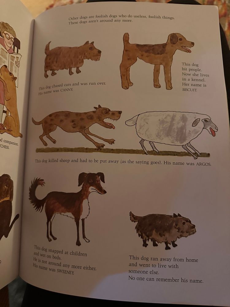 page from our friends on maple hill farm depicting bad dogs 
