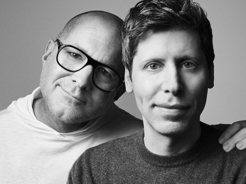 Unsettling picture of Jony Ive and Sam Altman