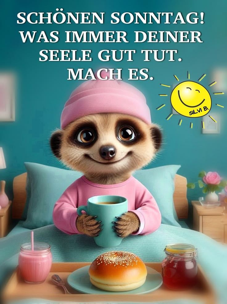 Schönen Sonntag! Was immer deiner Seele gut tut. Mach es.