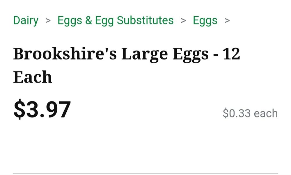 Eggs high cost 