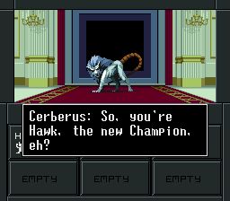 Cerberus: So, you're Hawk, the new Champion eh?