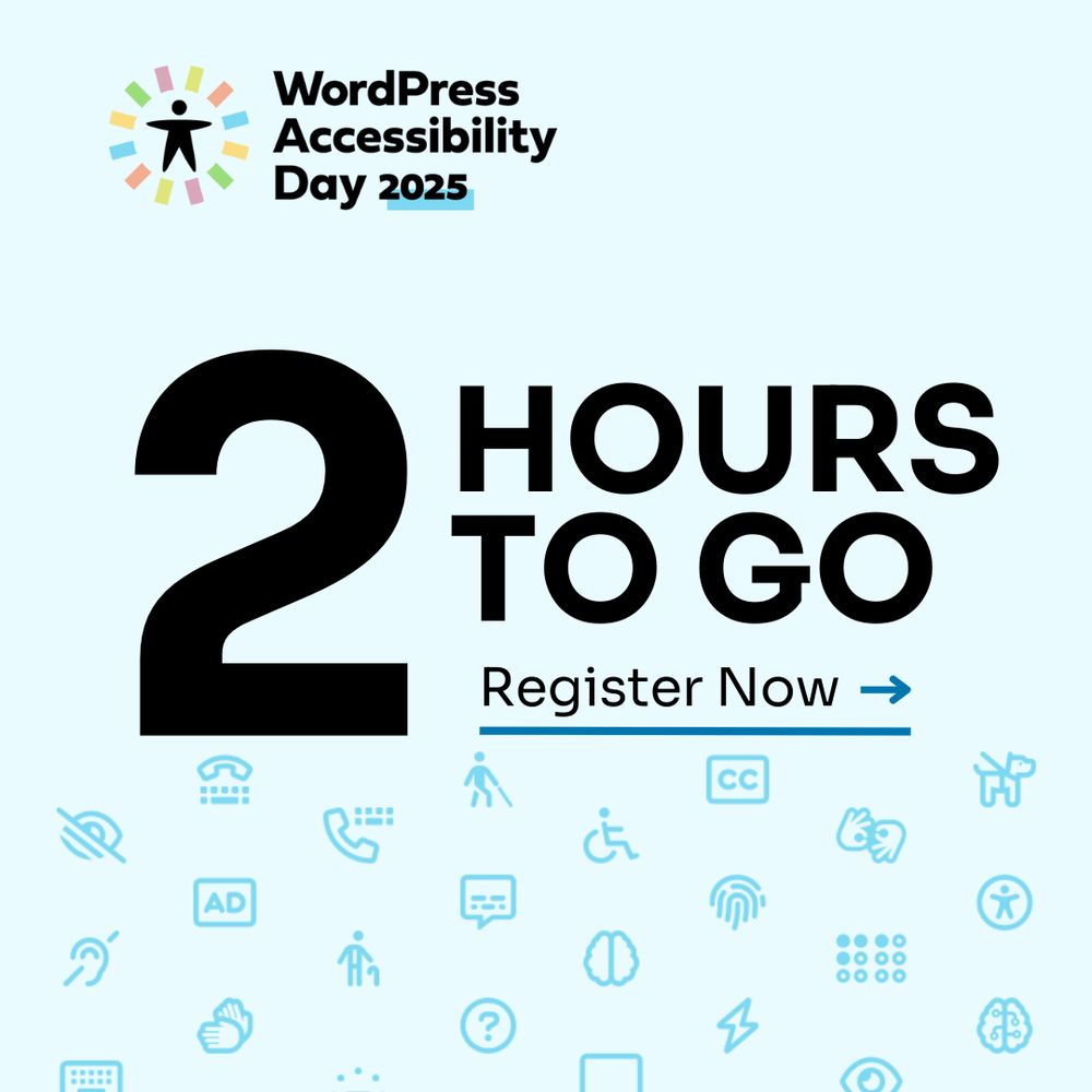 WPAD 2025 2 Hours to go. Register now.