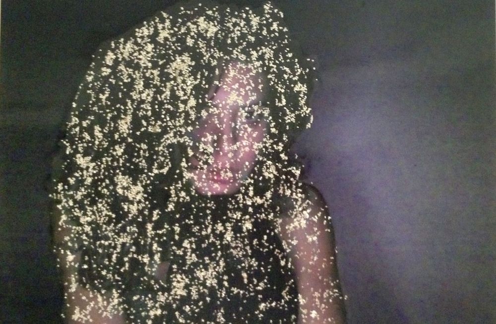 image of model with glitter 