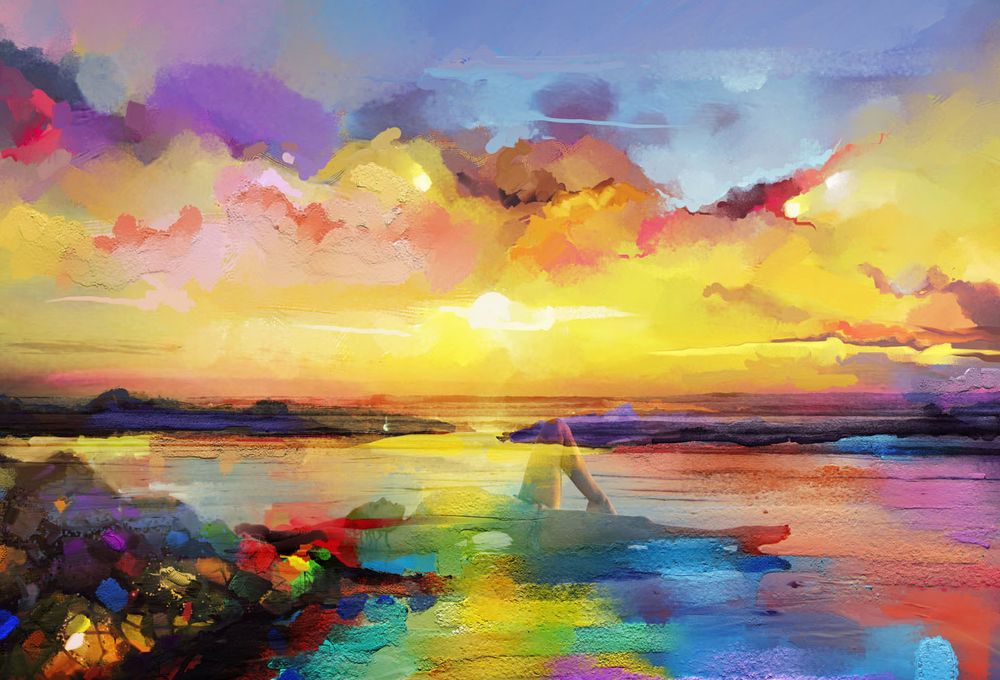 image of colorful sunset