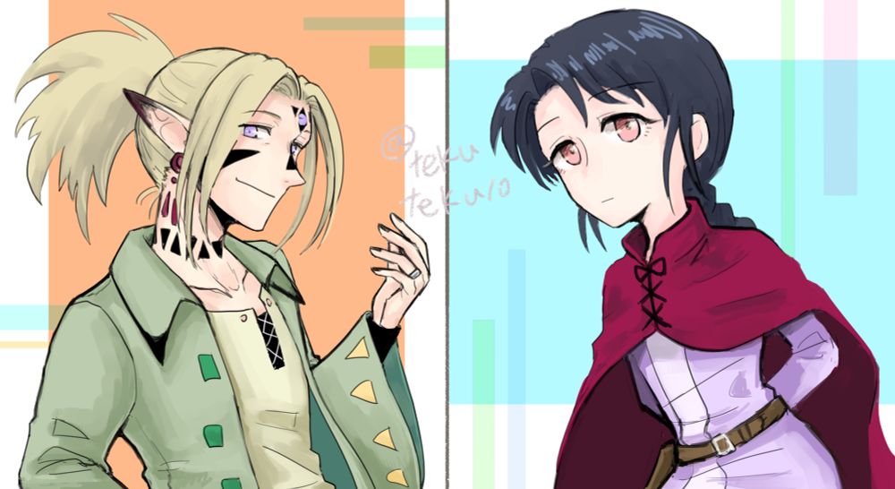 自キャラのケイリューンとアニラ