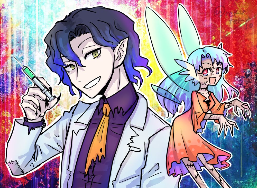 メルヴィンさんと自キャラのハイヴィー