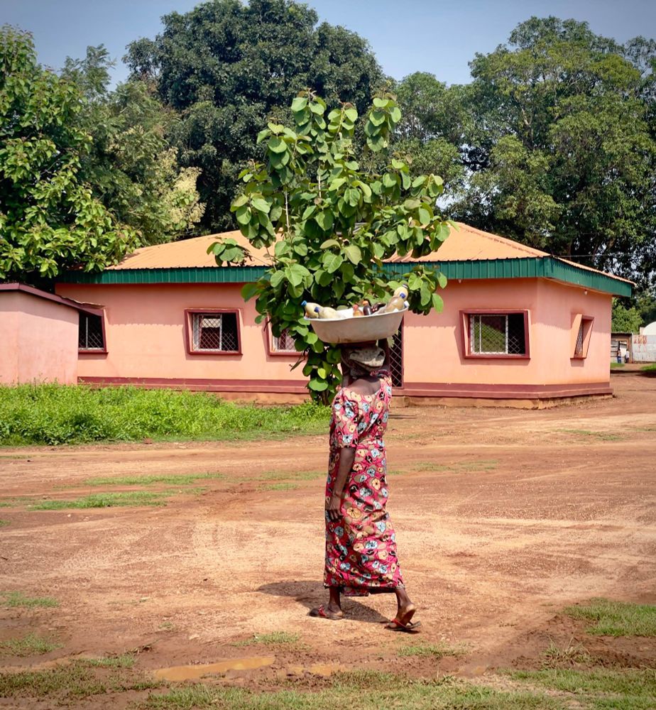 Woman smoothly moving across the image, Bossangoa, Central African Republic 