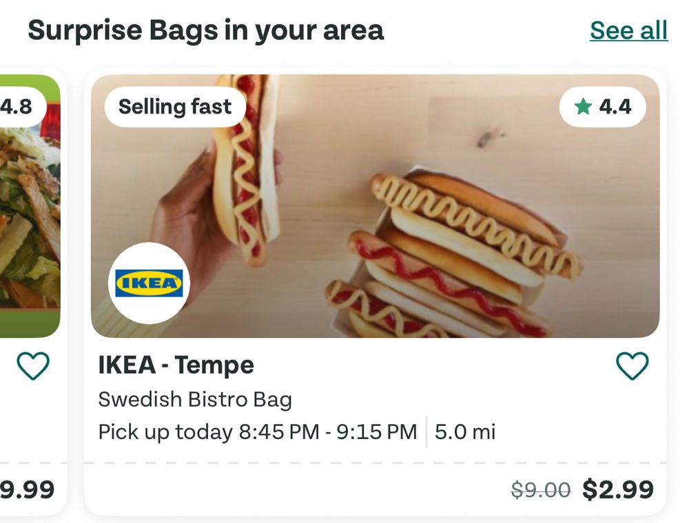 bistro bag for $2.99, $9 value.