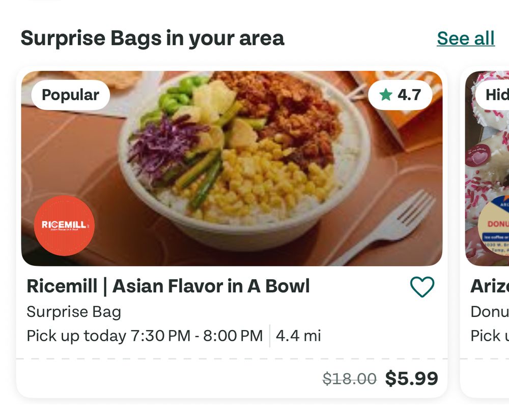 rice bowl available for $5.99.