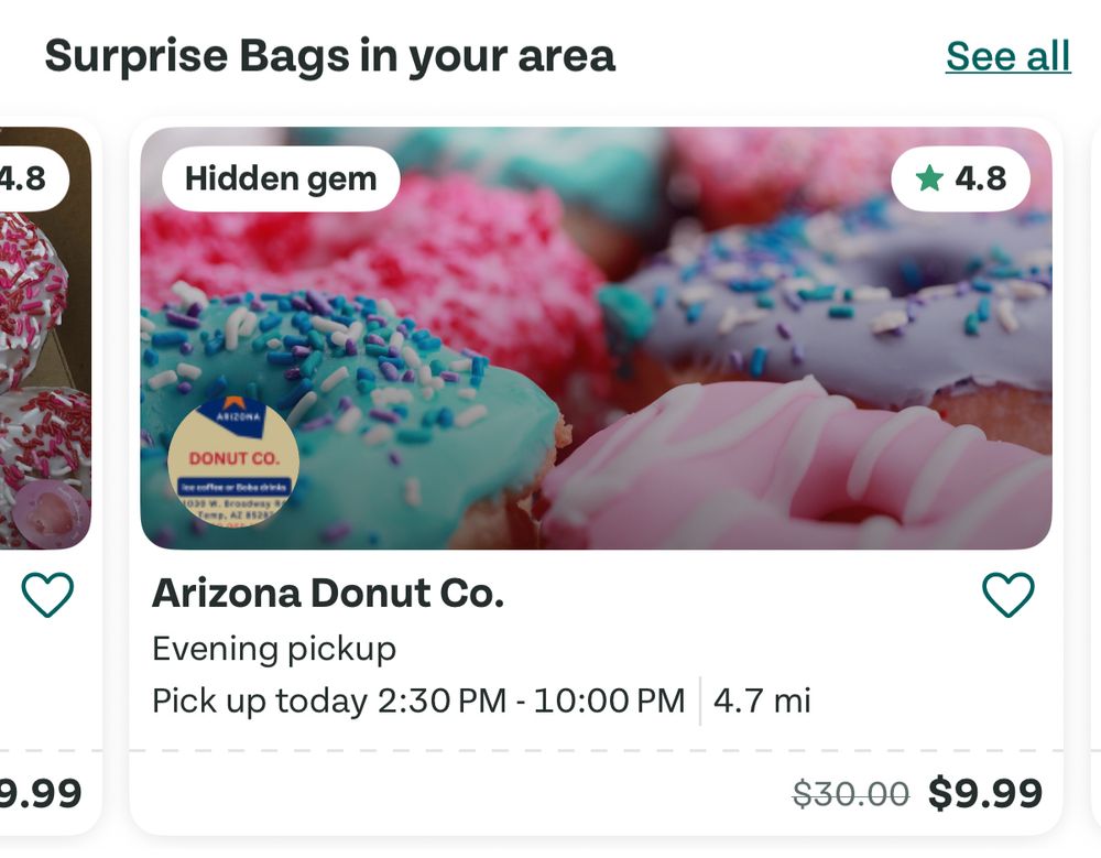 surprise donut bag for $9.99, value of $30.