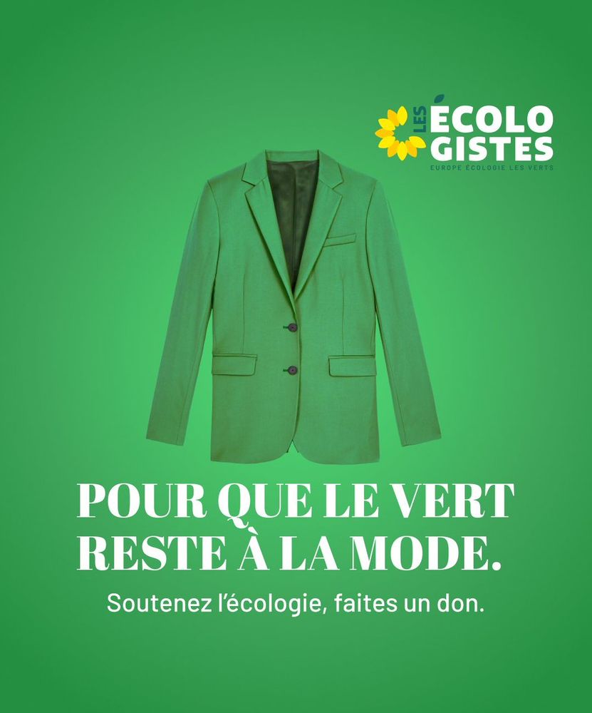 Campagne de don des Ecologistes avec la veste verte de Marine Tondelier : "Pour que le vert reste à la mode"