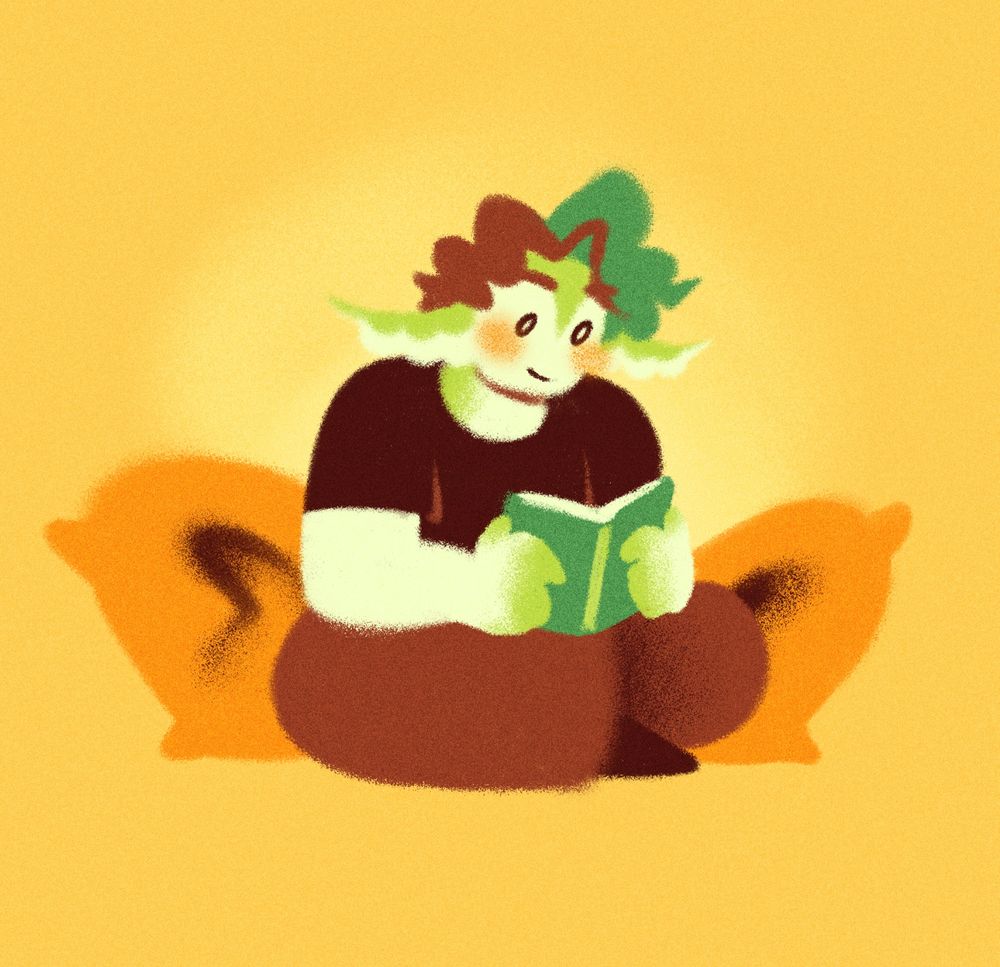 A guy reading a book