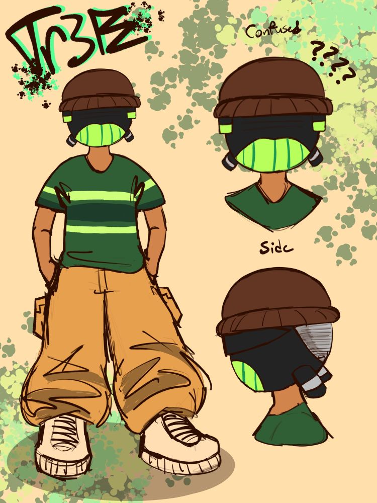 Tr3E, me, A cyberheaded artist looking to make everything that comes to his mind. Enjoys insane colors and messy art, super sleepy all the time and chill af.