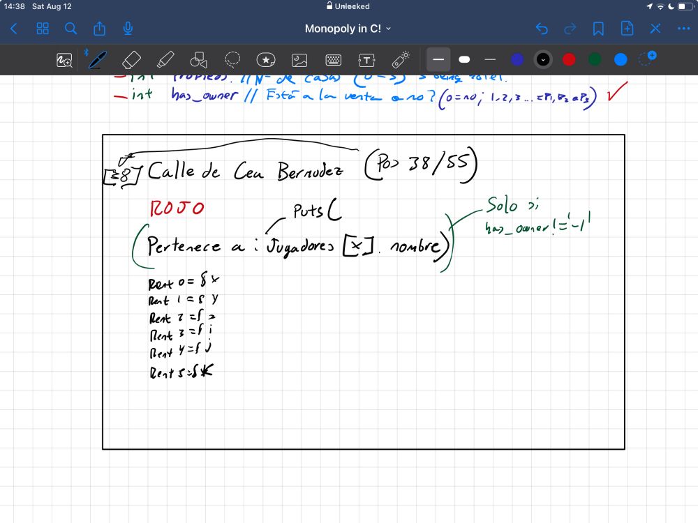 A sketch depicting the menu for MonoCpoly