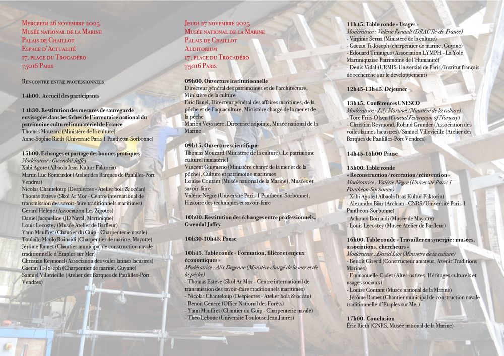 Programme de la journée d'études