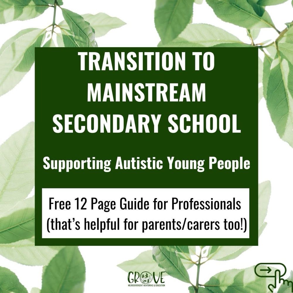 Says transition to mainstream secondary school - supporting autistic young people- free 12 page guide