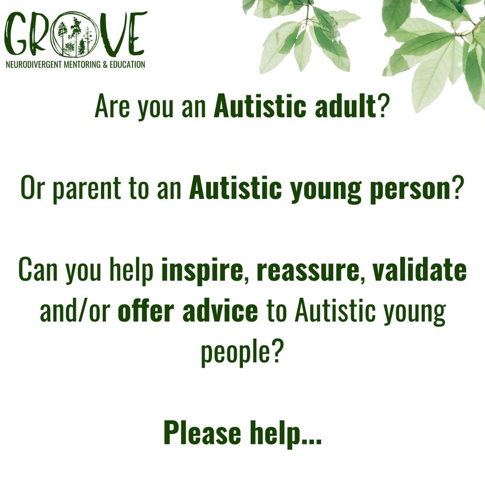 Are you an Autistic adult?

Or parent to an Autistic young person?

Can you help inspire, reassure, validate and/or offer advice to Autistic young people?

Please help...