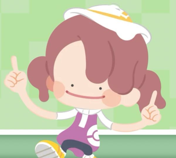 Official art from the Pokémon company in a cute cartoony style. The Pokémon ditto is in a chibi humanoid form for the newly announced Pokopia game.