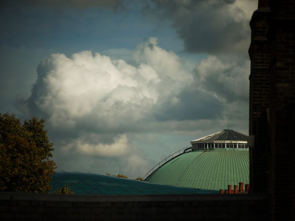 Clouds over the roof of British Museum